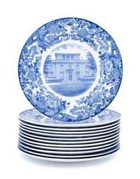 A Set of Twelve Wedgwood Transfer Decorated Plates