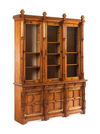 A Victorian Arts and Crafts Oak Bookcase