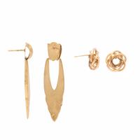 Two Pairs of Yellow Gold Earrings