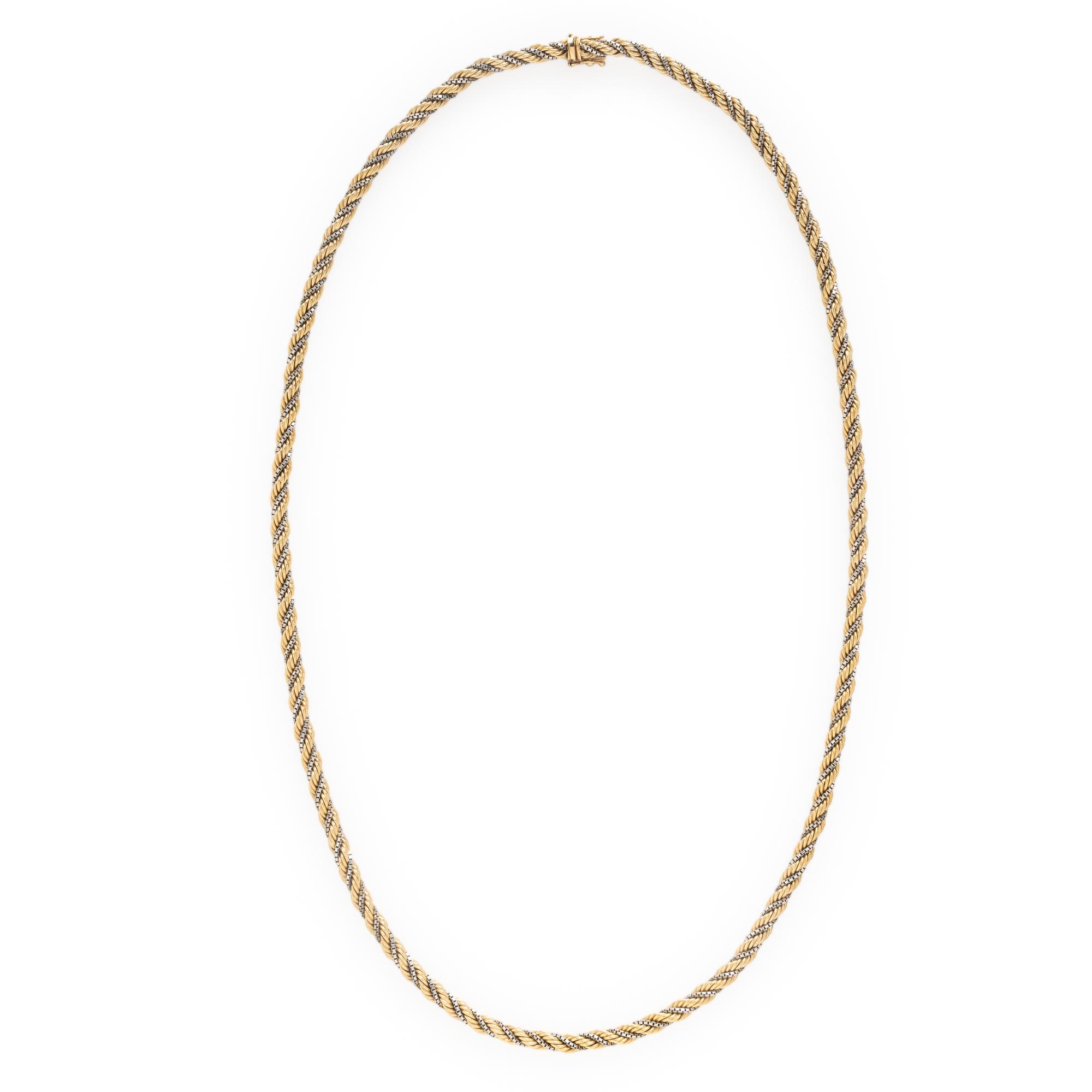 Bicolor Gold Chain Necklace