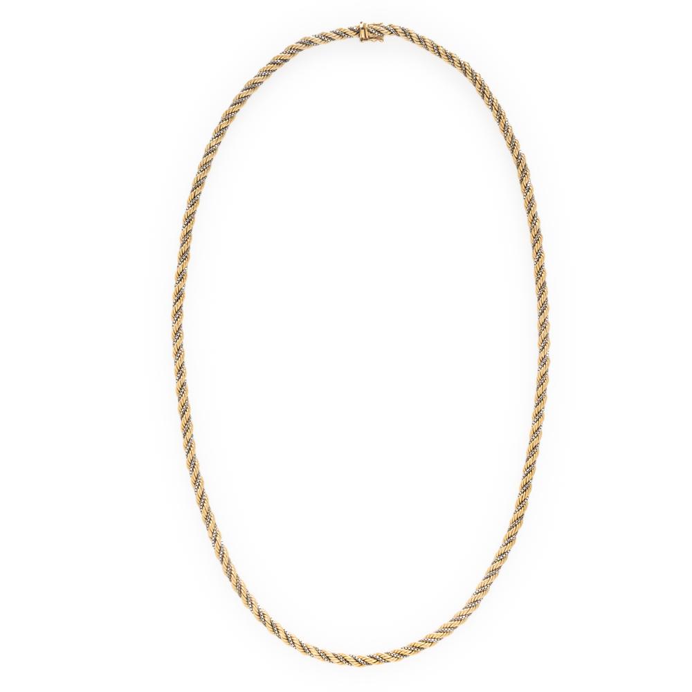 Bicolor Gold Chain Necklace