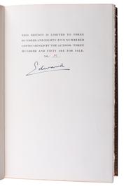 [ROYALTY]. WINDSOR, Edward, Duke of (1894-1972, "Edward VIII, King of England"). A King's Story: The Memoirs of the Duke of Windsor. New York: G.P. Putnam's Sons, 1951. LIMITED EDITION SIGNED BY EDWARD.