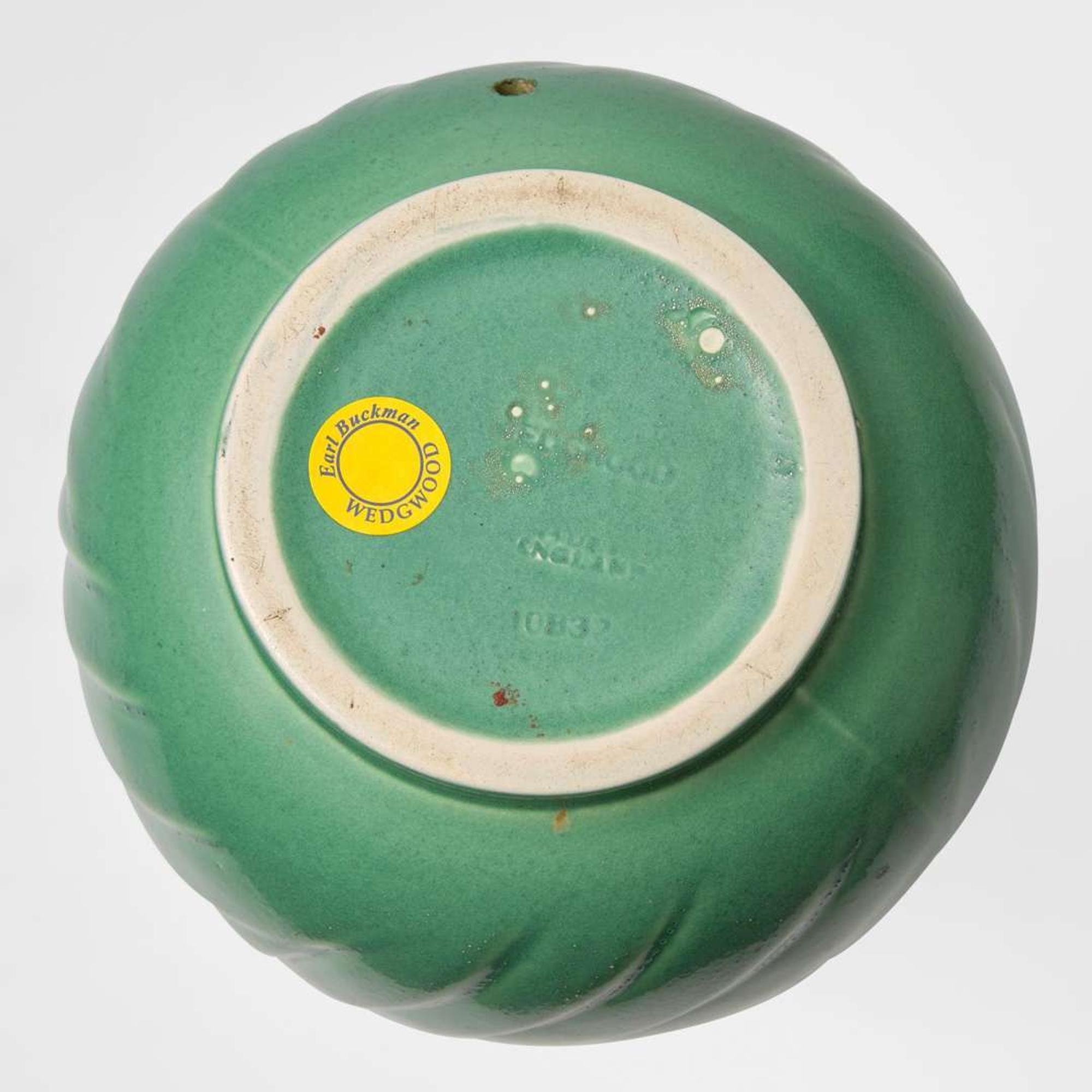 A Wedgwood Erling (“Eric”) B. Olsen (1903-1992) Designed Matte Green Lamp Base, UK, early 1930s