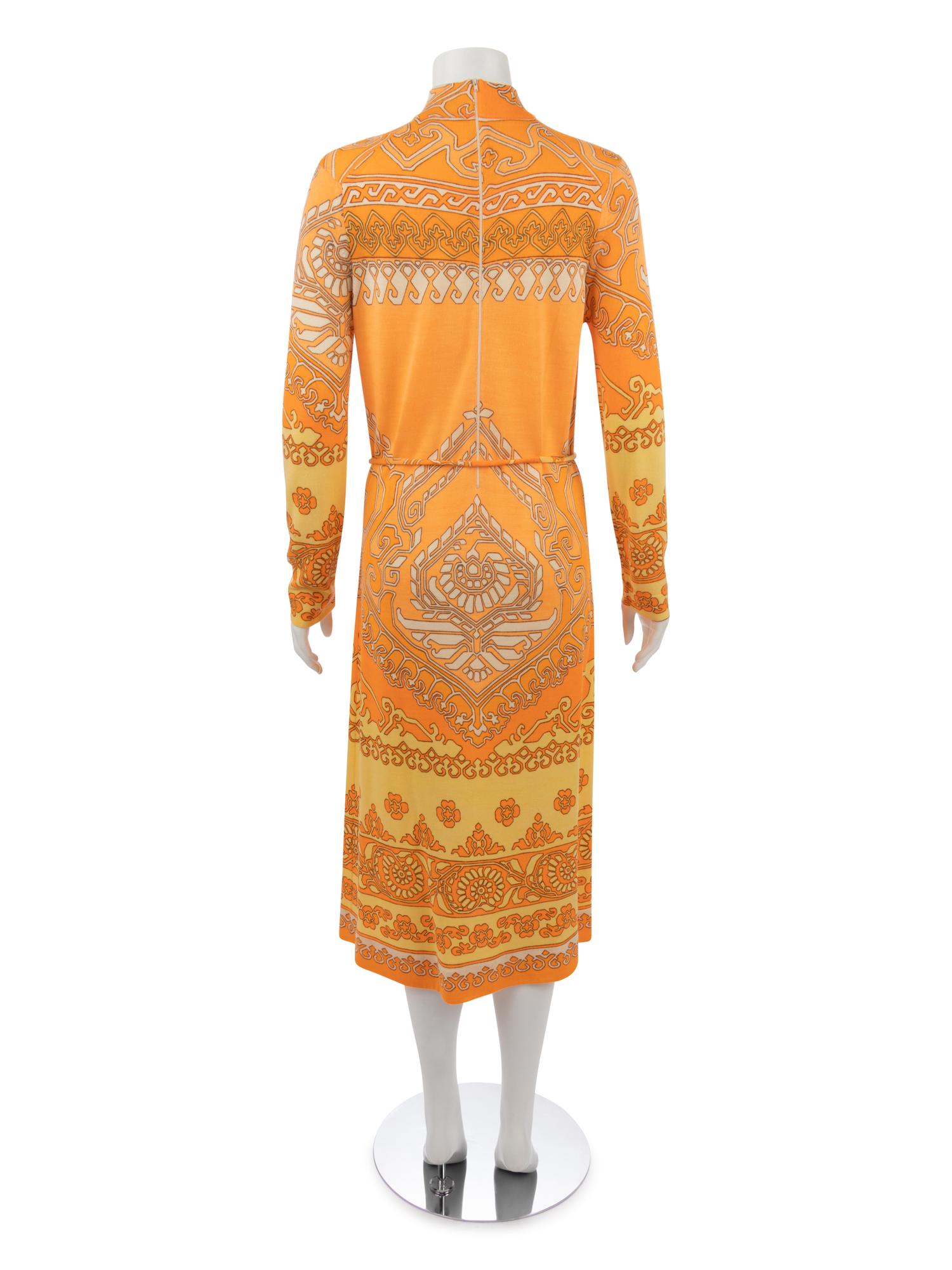 Leonard Knit Day Dress with Tasseled Tie Belt