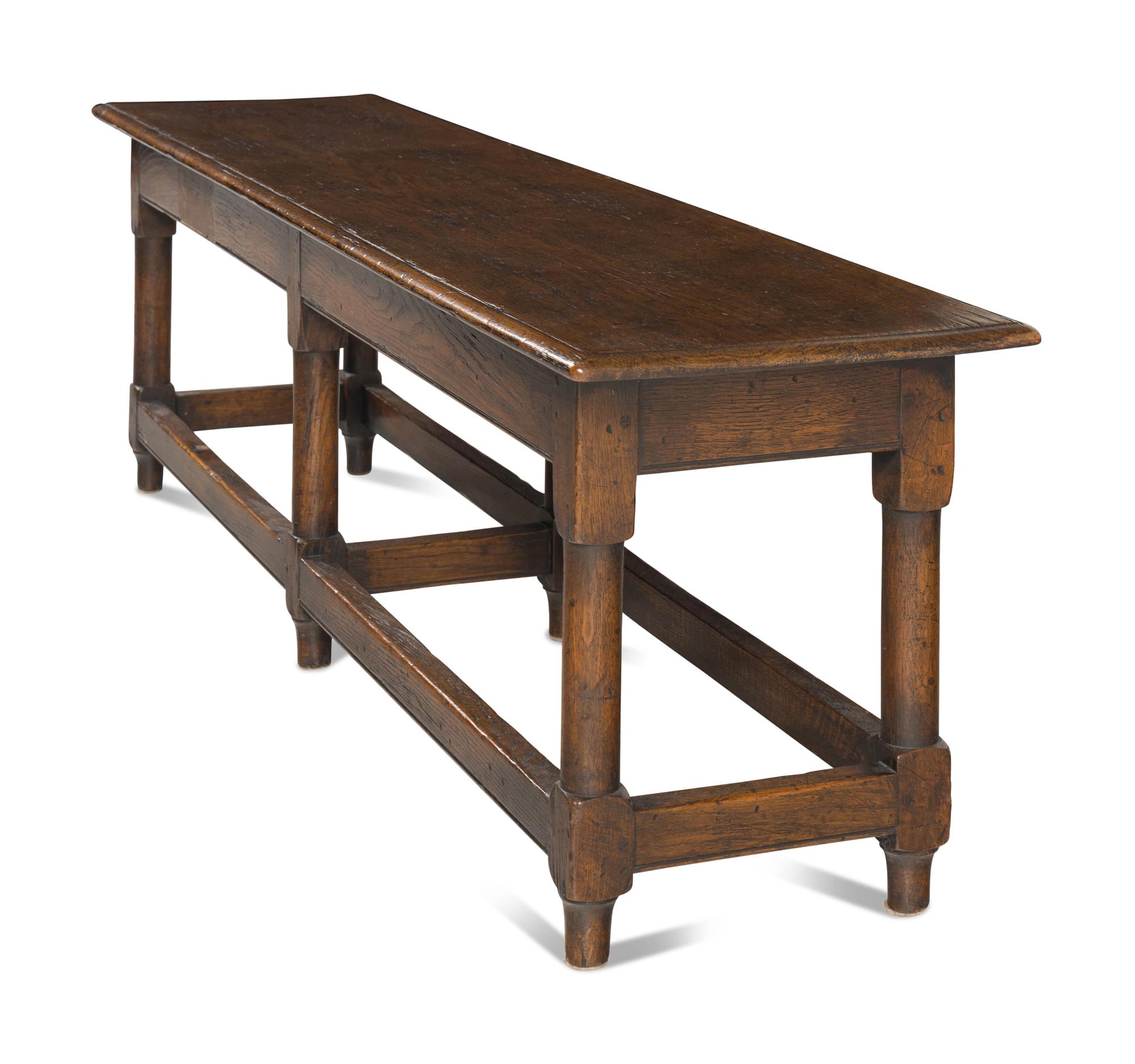 An English Oak Hall Bench