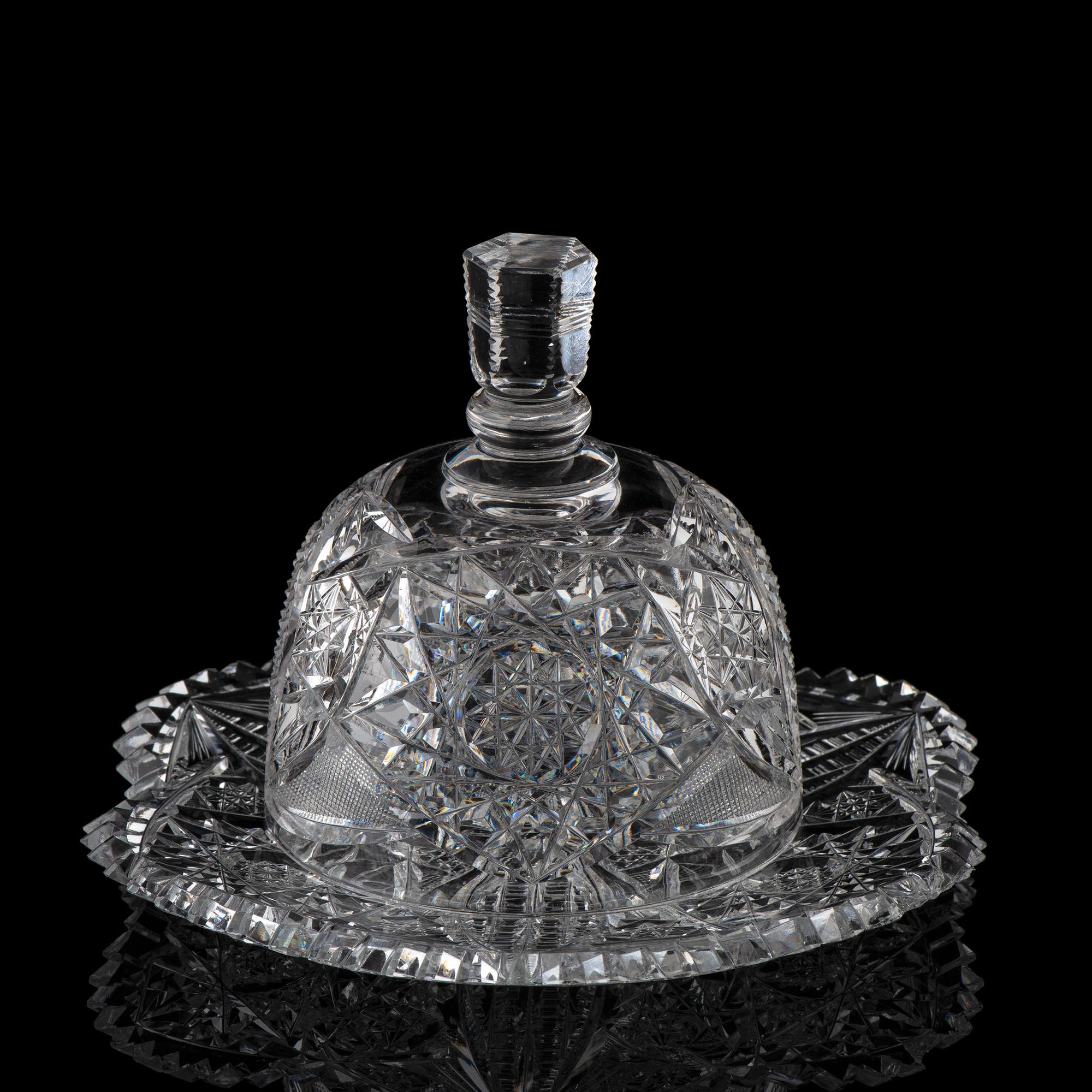 A Brilliant Period Cut Glass Cheese Dome