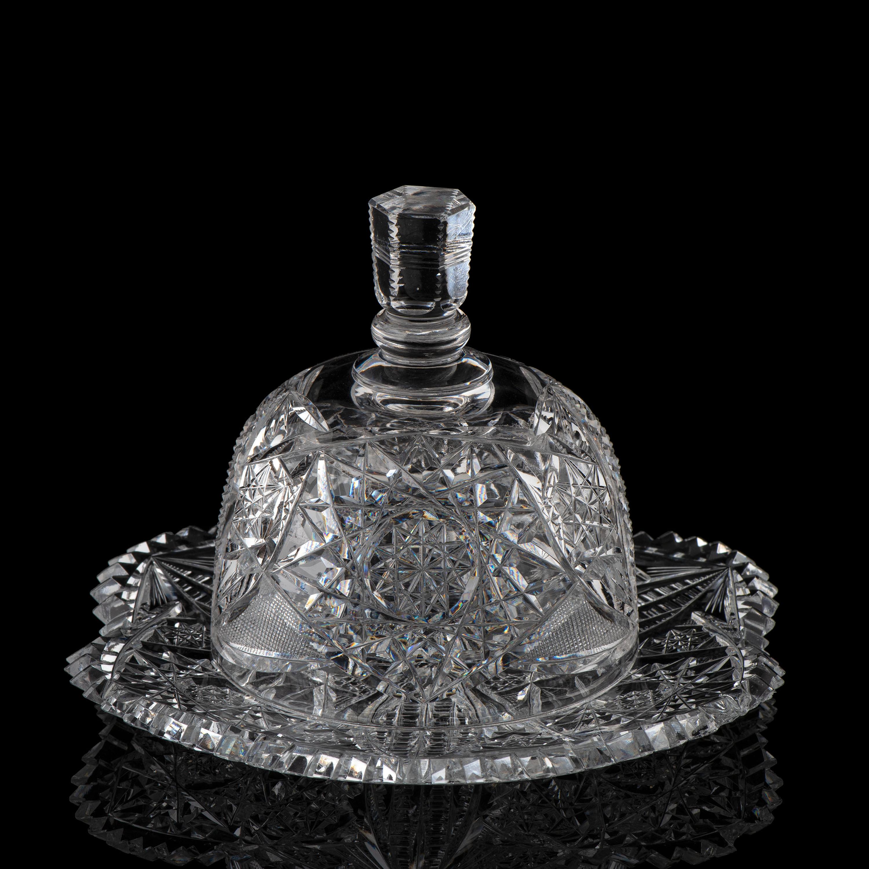 A Brilliant Period Cut Glass Cheese Dome