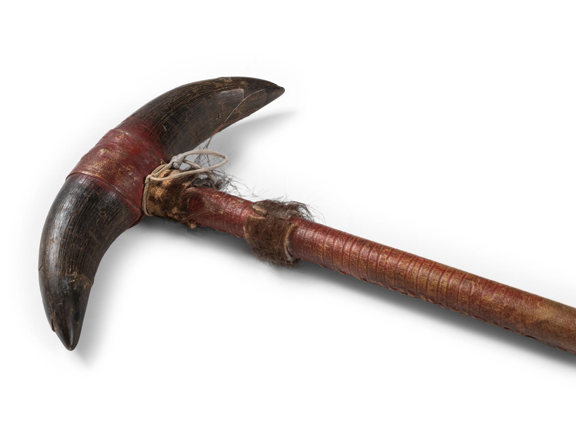 Plains Horn Club, with Painted Handle
