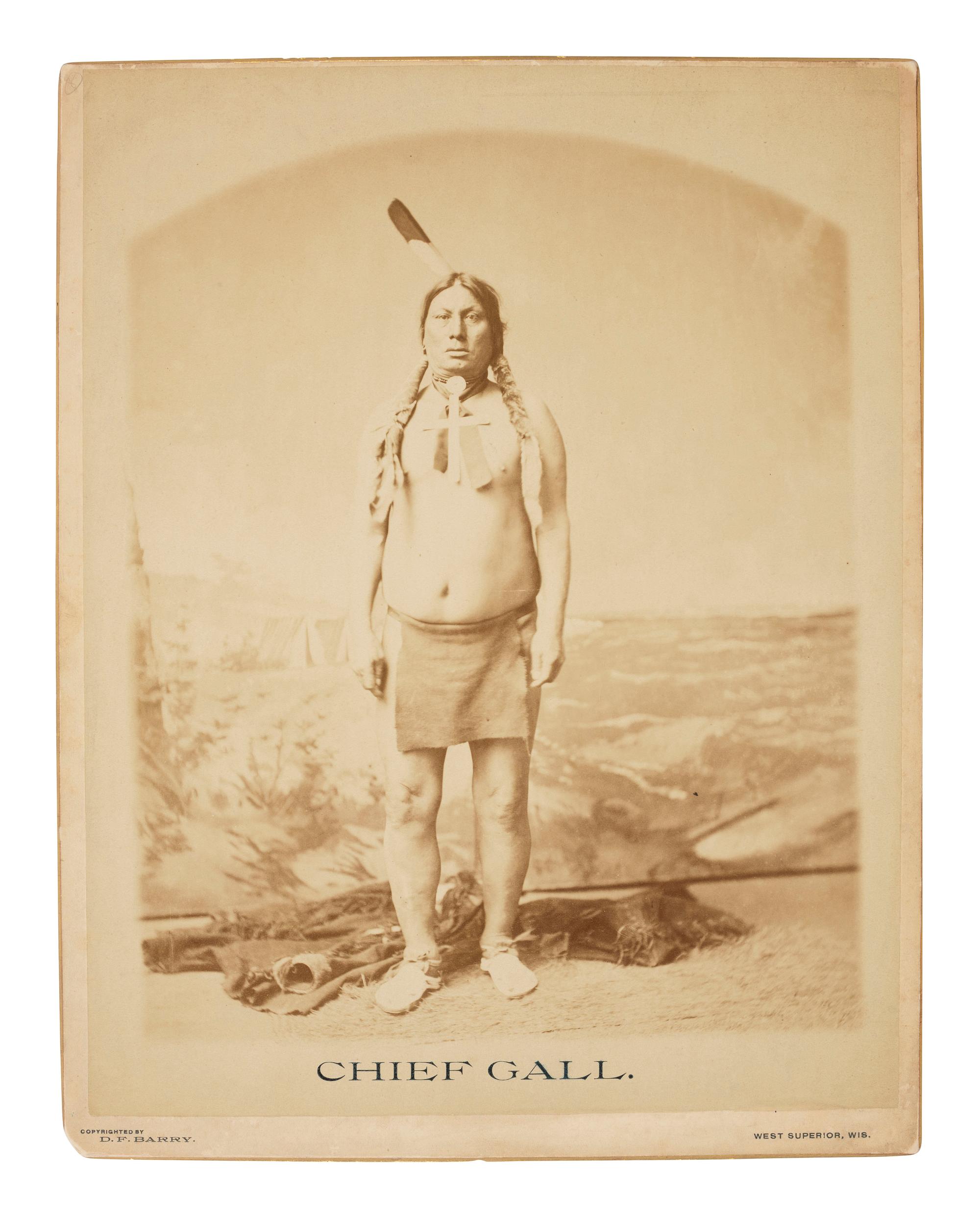 Native Americans BARRY, David F. (1854-1934), photographer. Chief Gall . West Superior, WI: n.d.
