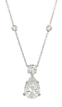 An 18 Karat White Gold and Diamond Necklace, 4.90 dwts.