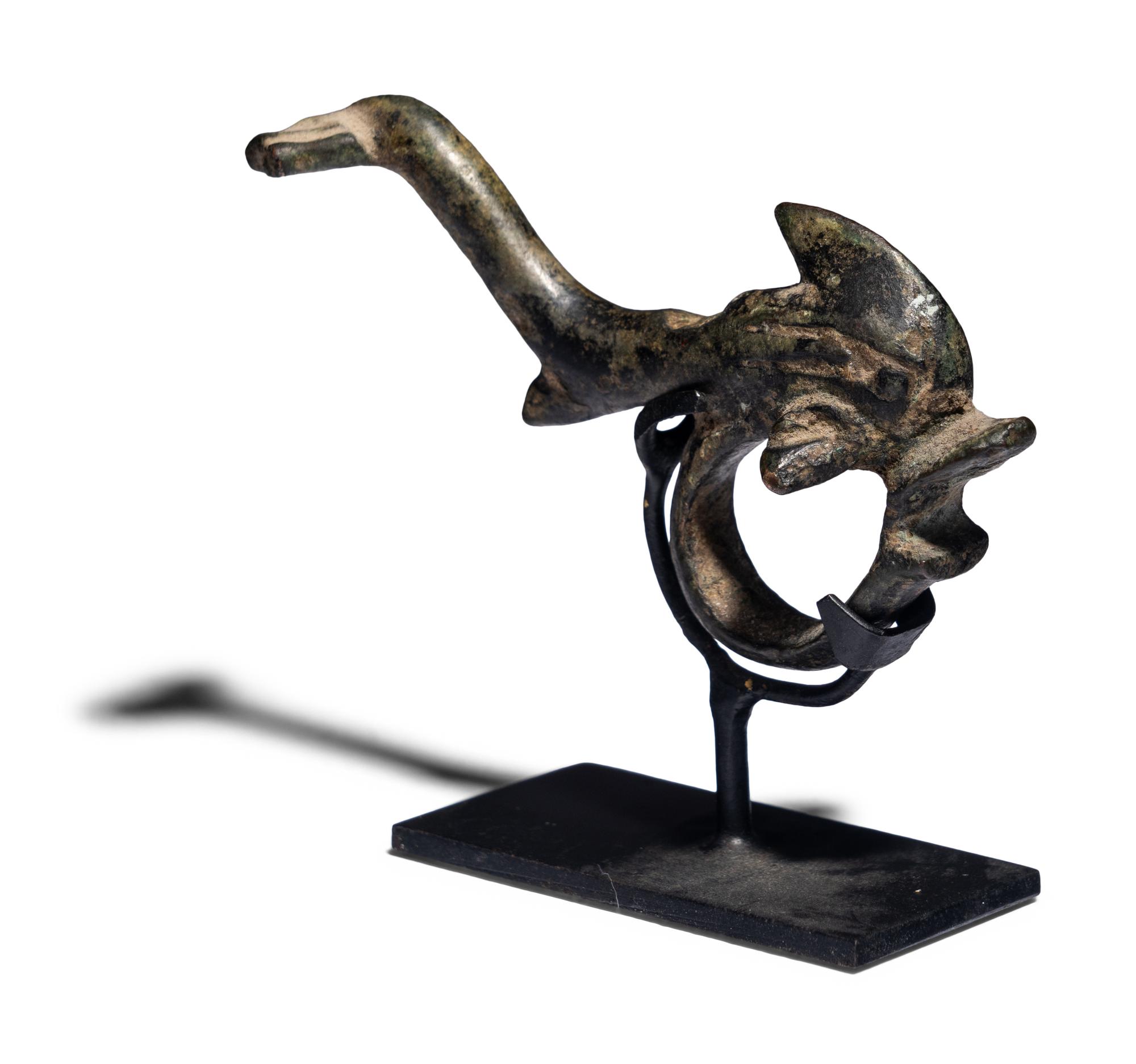 A Roman Bronze Dolphin