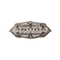 Gold and Platinum Filigree and Diamond Brooch