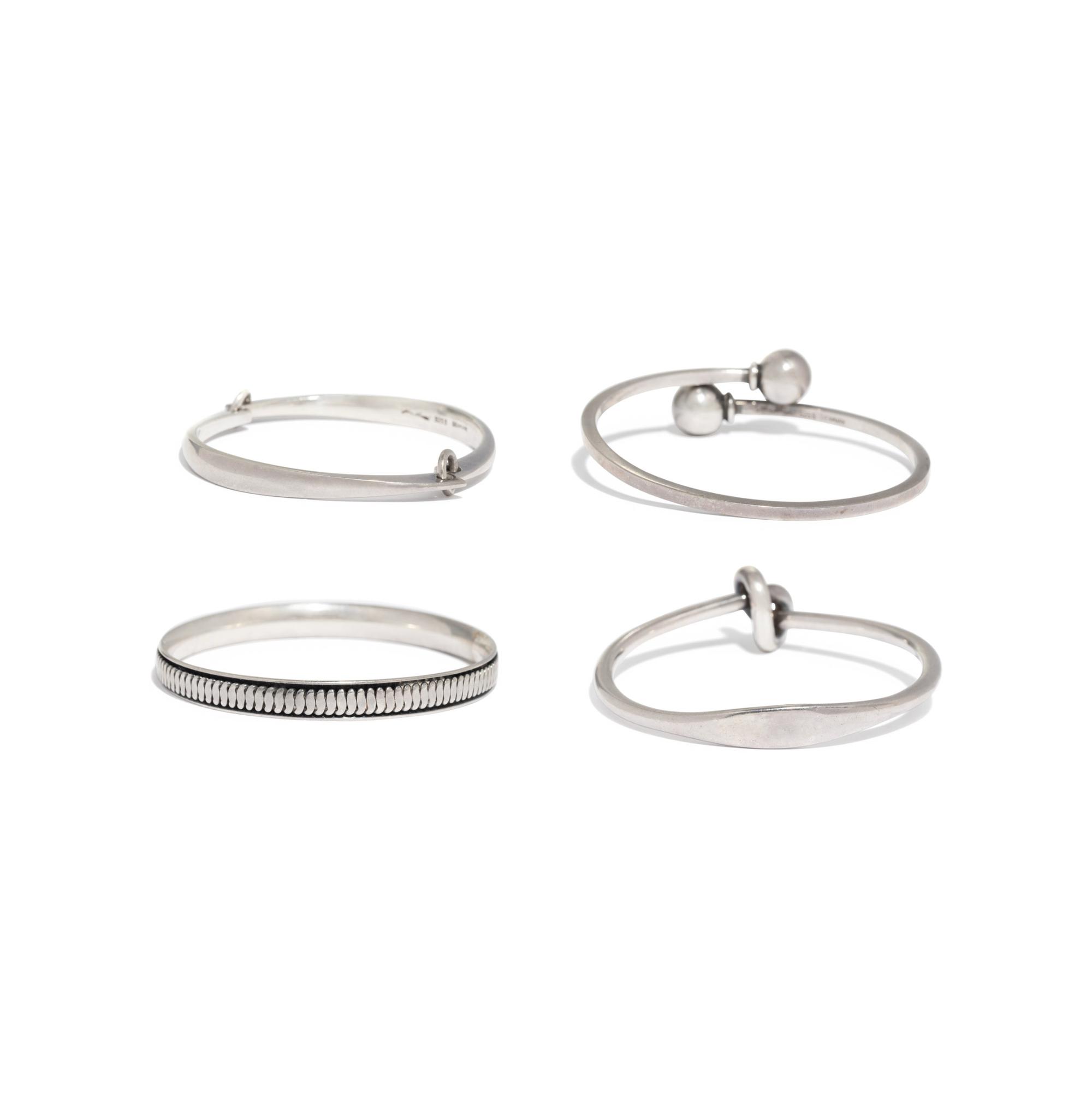 JOHN IVERSON, COLLECTION OF STERLING SILVER BRACELETS