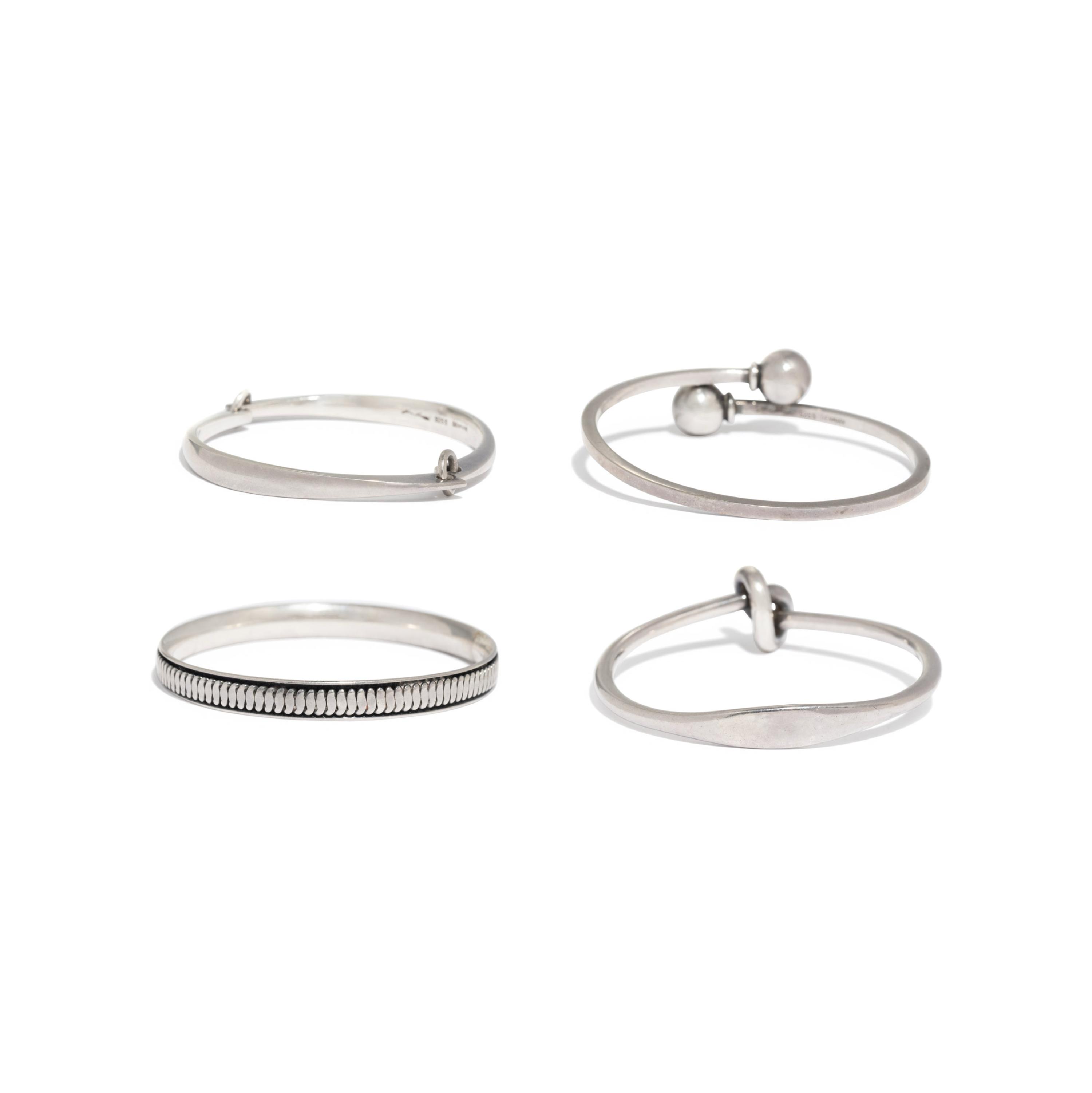 JOHN IVERSON, COLLECTION OF STERLING SILVER BRACELETS