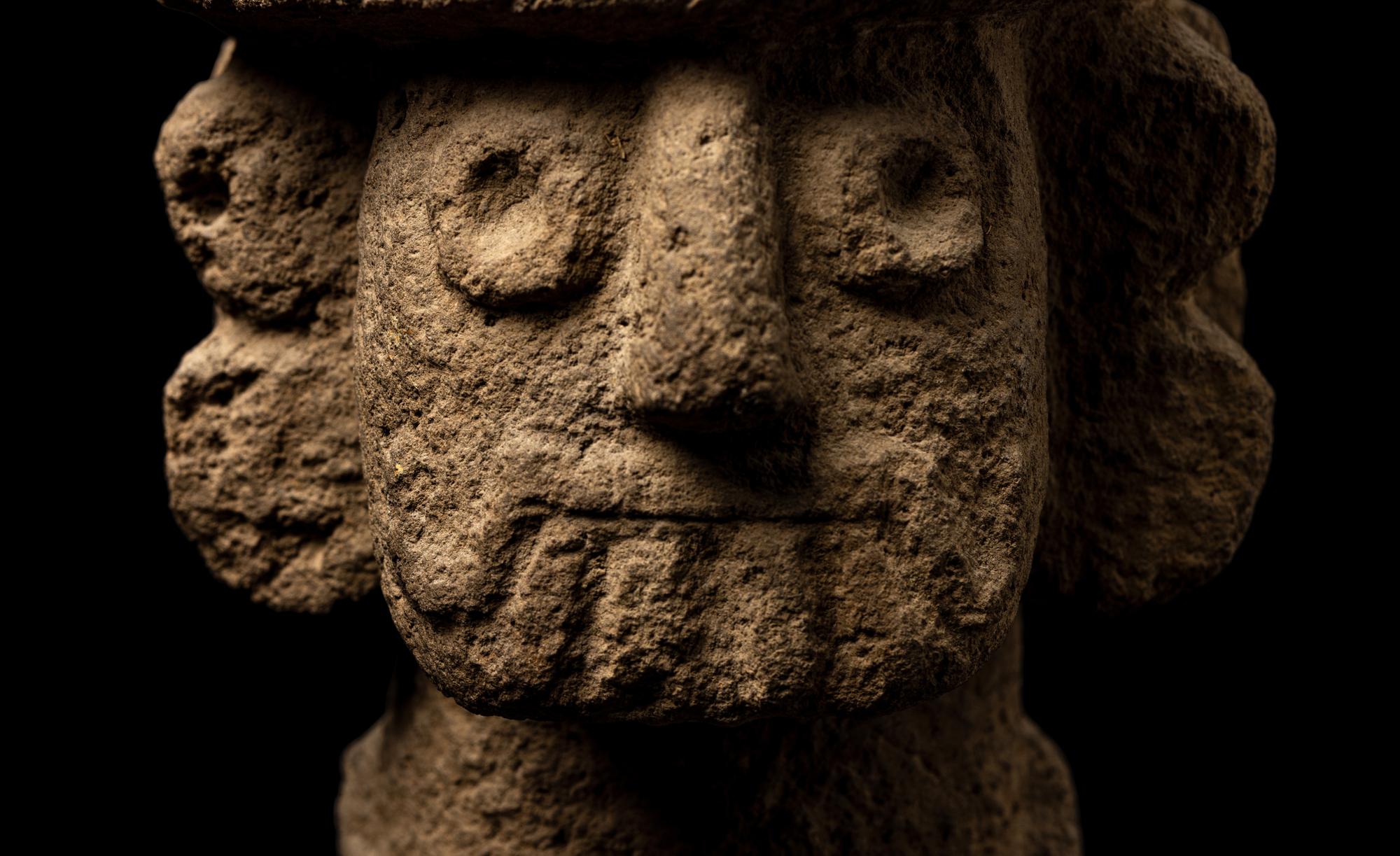 A Tlaloc Stone Figure