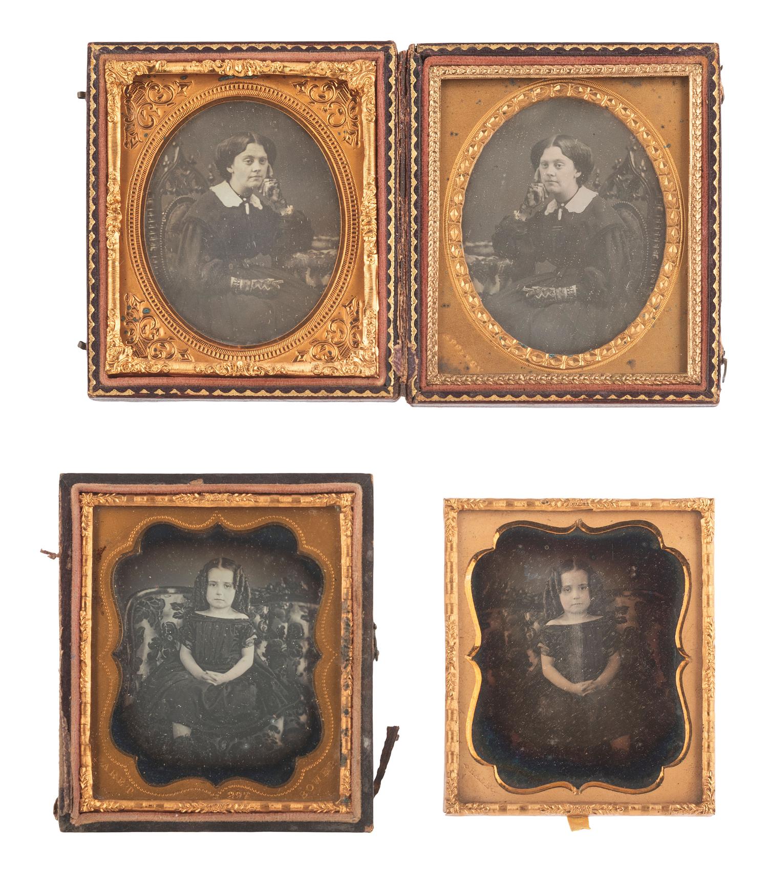 [EARLY PHOTOGRAPHY]. 13 pairs of daguerreotypes featuring the same subjects, some likely copies.