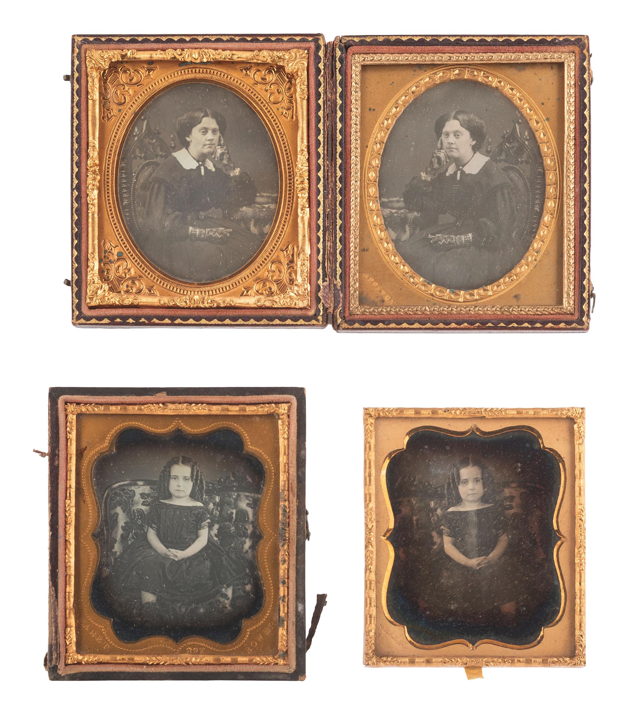 [EARLY PHOTOGRAPHY]. 13 pairs of daguerreotypes featuring the same subjects, some likely copies.