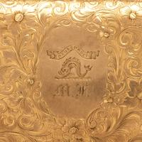 GILDED AGE, YELLOW GOLD AND SAPPHIRE PURSE
