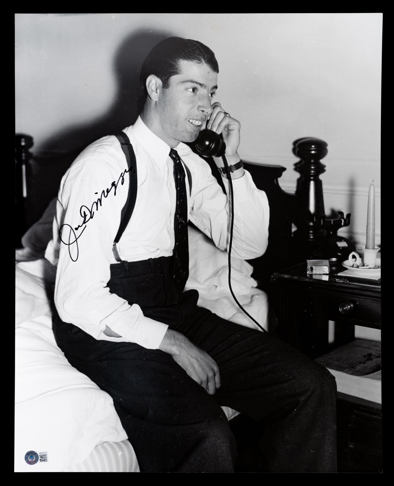 A Joe DiMaggio Signed Autograph Large Format Photograph (Beckett Authentication Services BAS Certified),