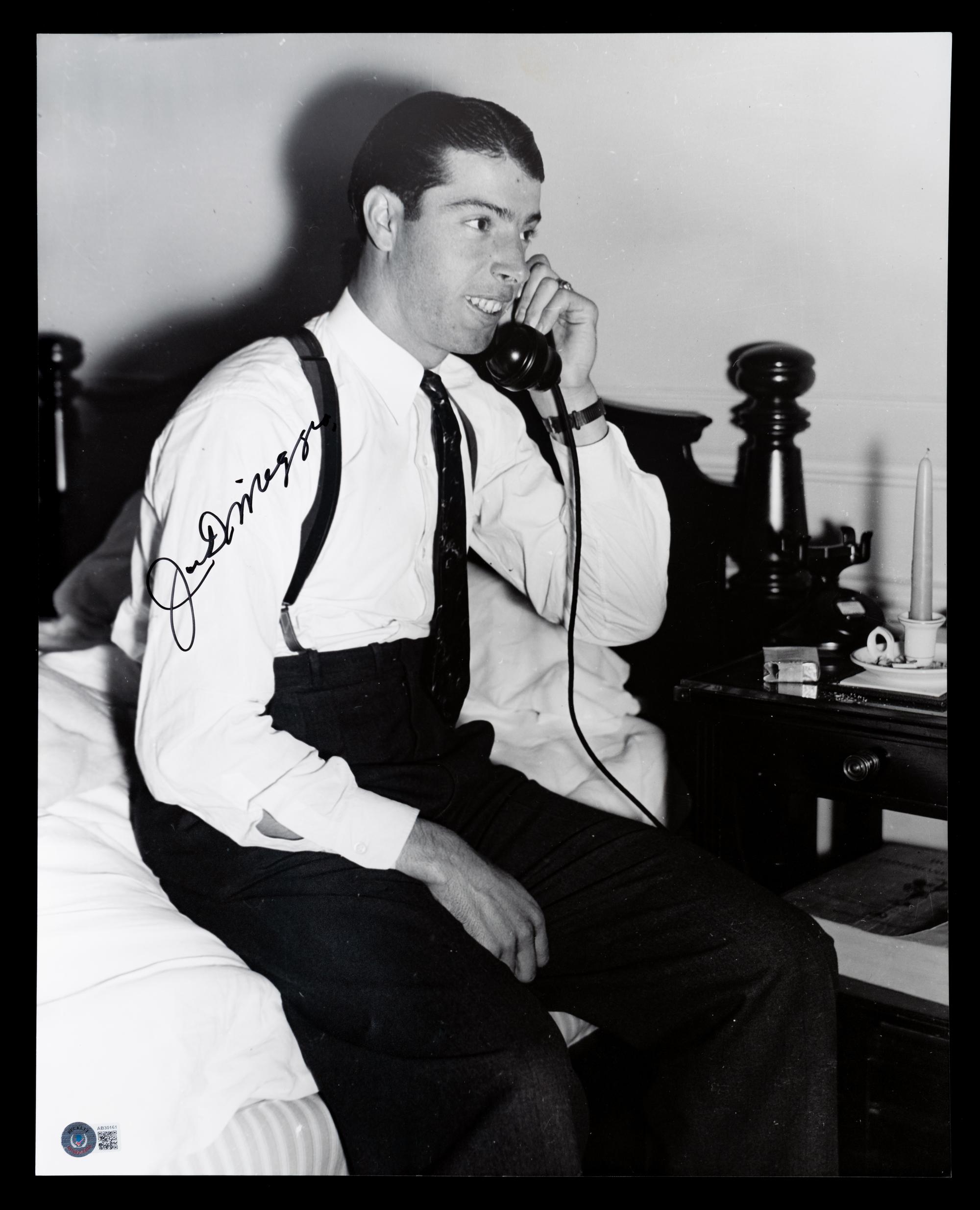 A Joe DiMaggio Signed Autograph Large Format Photograph (Beckett Authentication Services BAS Certified),