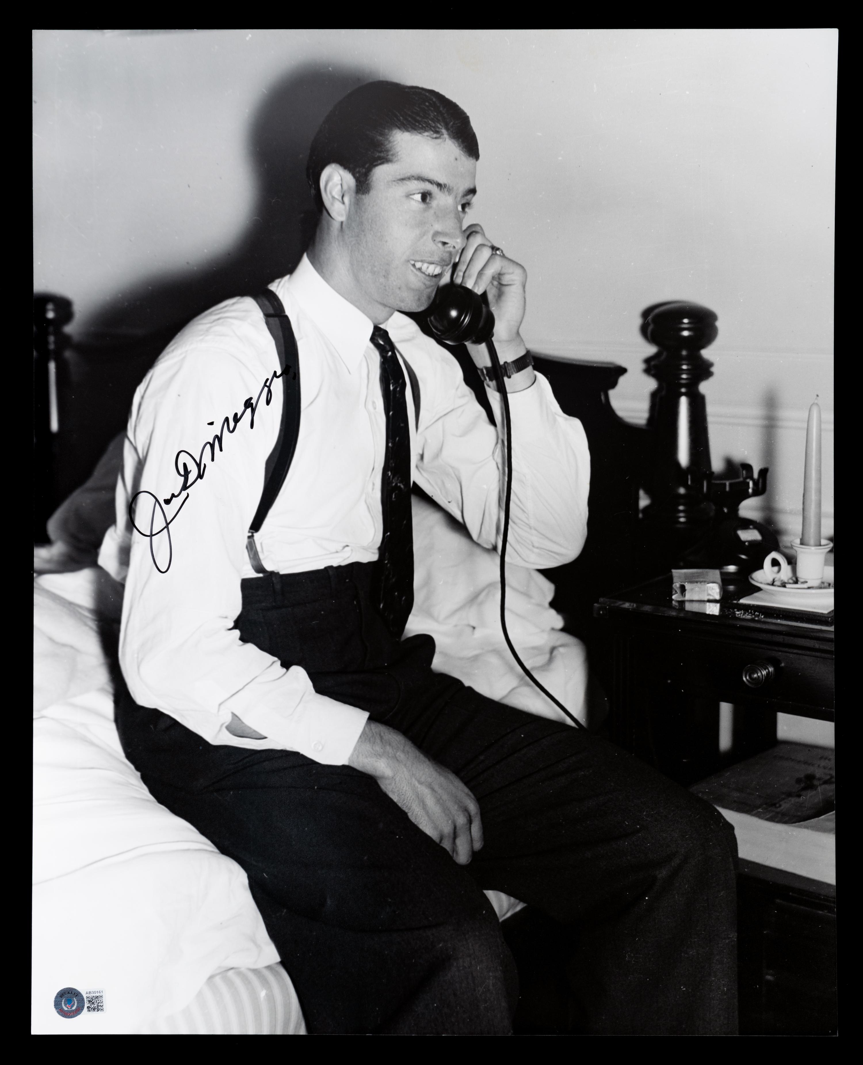 A Joe DiMaggio Signed Autograph Large Format Photograph (Beckett Authentication Services BAS Certified),