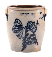 A Two-Gallon Cobalt-Decorated Stoneware Crock