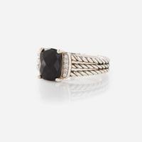 A David Yurman Sterling Silver Bracelet and Ring David Yurman