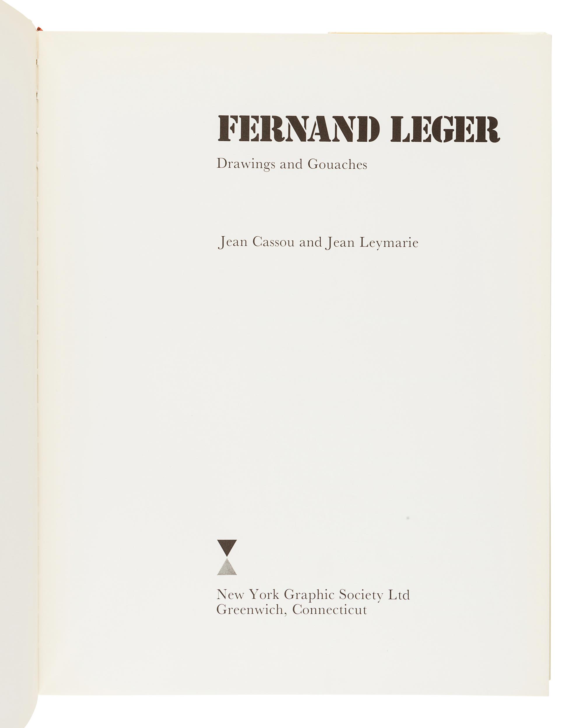 LÈGER, Fernand (1881-1955) . Fernand Léger: drawings and gouaches. Greenwich, CT. New York Graphic Society, 1973.