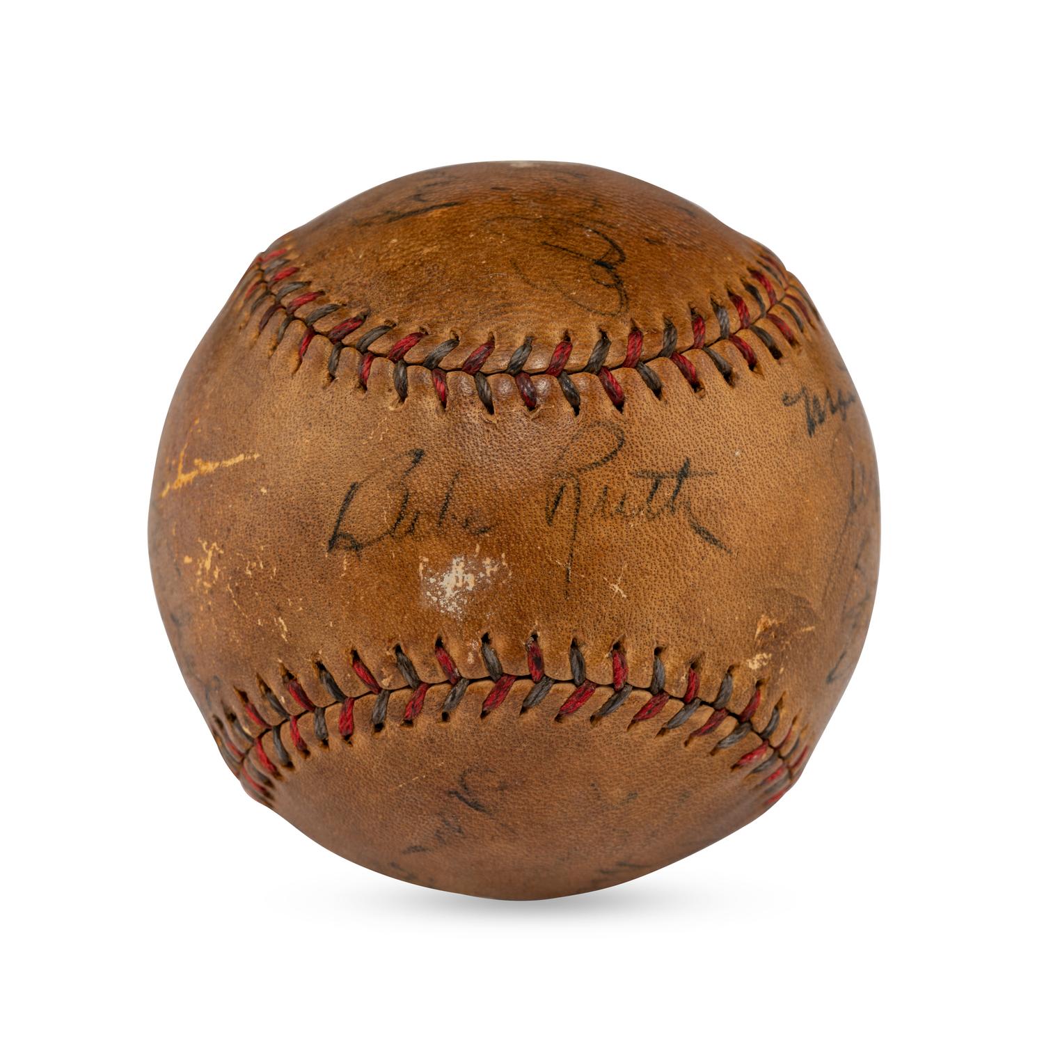 A 1933 Philadelphia Athletics and Washington Senators Multi Signed Autograph Baseball Featuring Mickey Cochrane (Beckett Authentication Services Letter of Authenticity)