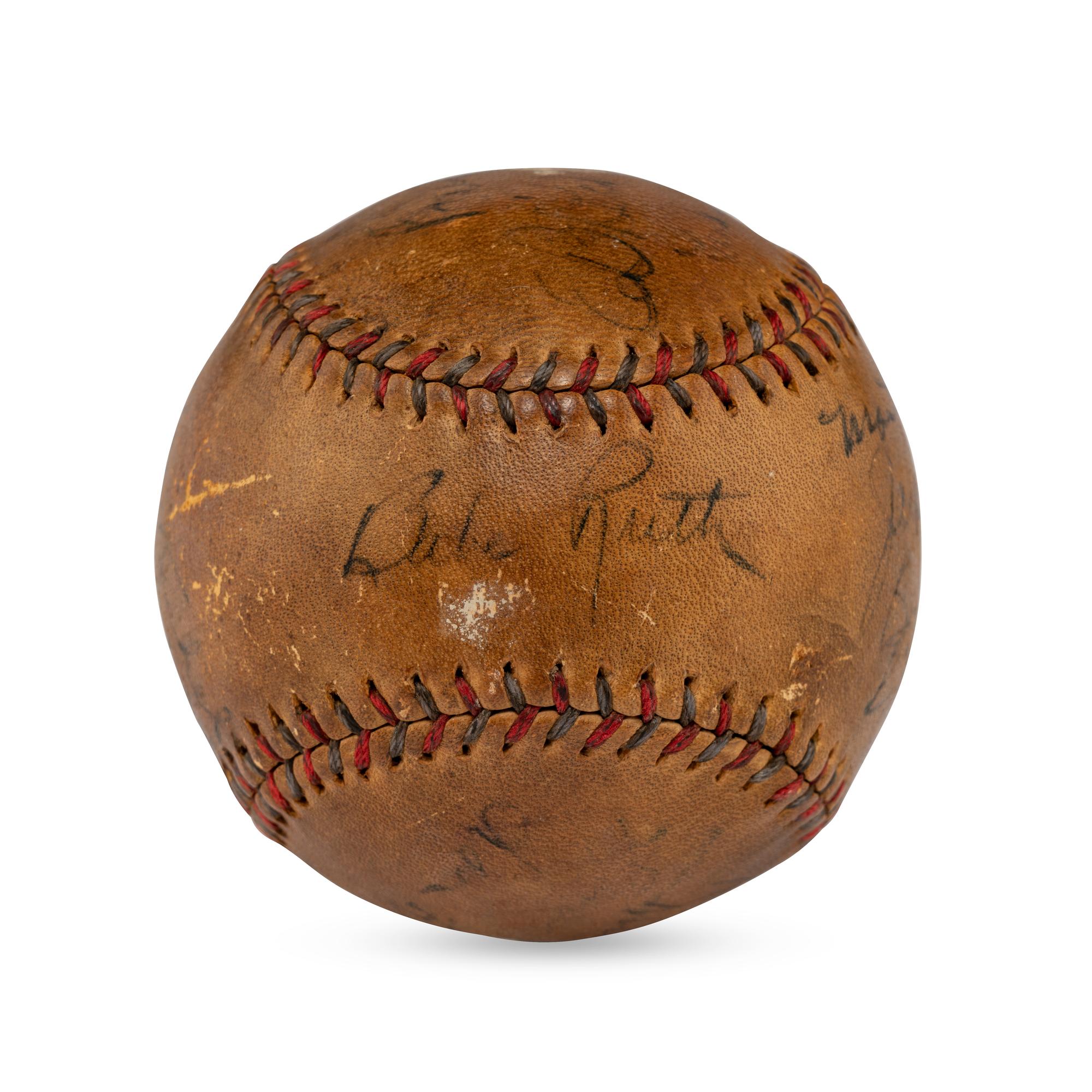 A 1933 Philadelphia Athletics and Washington Senators Multi Signed Autograph Baseball Featuring Mickey Cochrane (Beckett Authentication Services Letter of Authenticity)