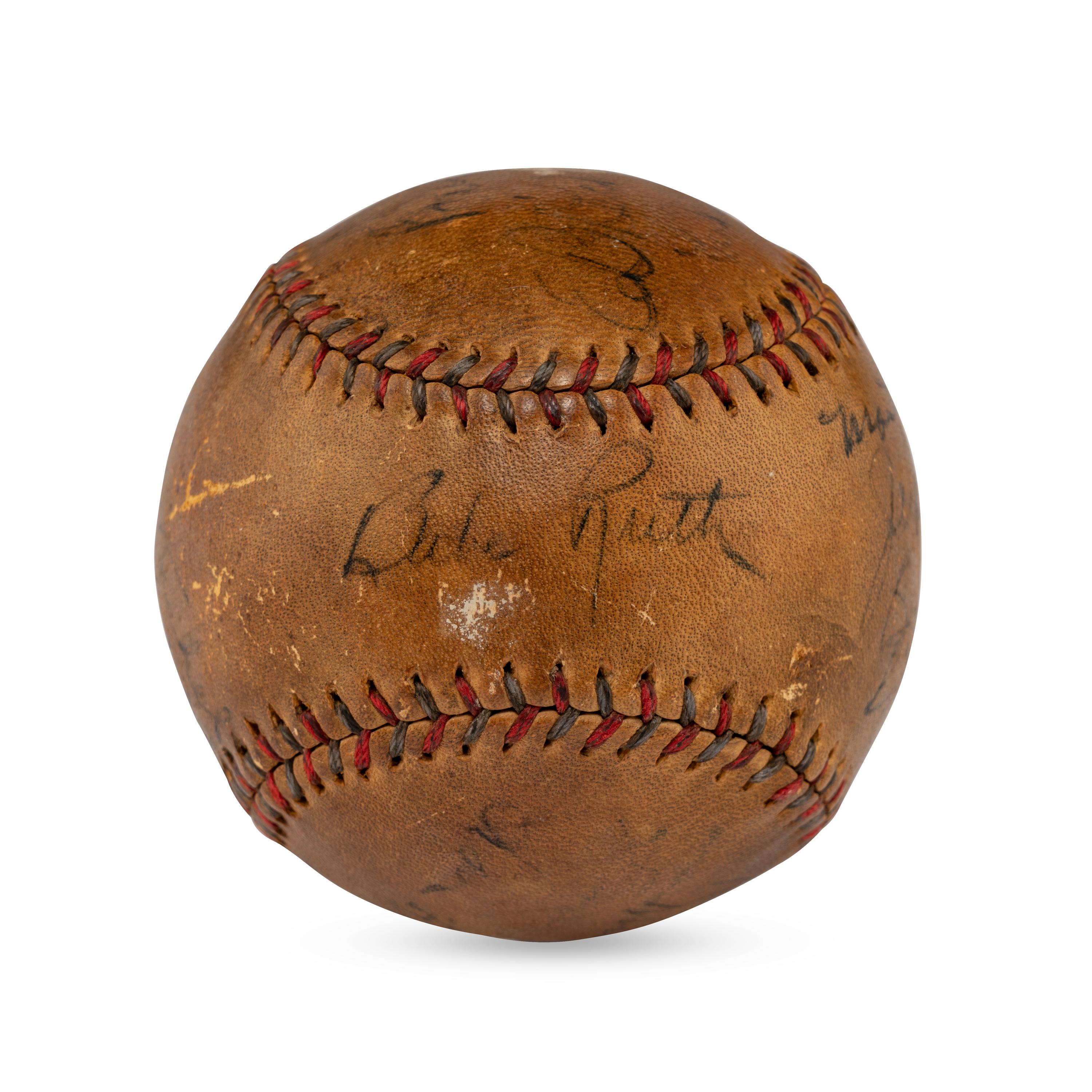 A 1933 Philadelphia Athletics and Washington Senators Multi Signed Autograph Baseball Featuring Mickey Cochrane (Beckett Authentication Services Letter of Authenticity)