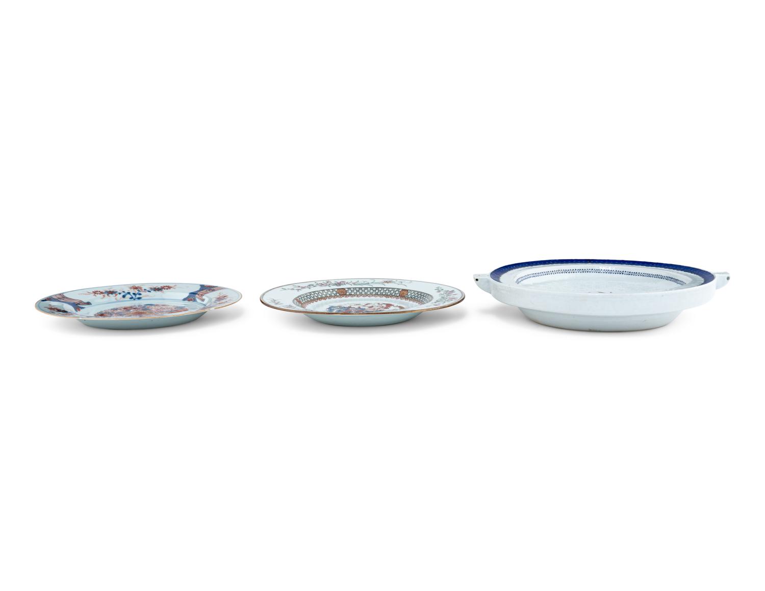 Five Chinese Export Porcelain Plates