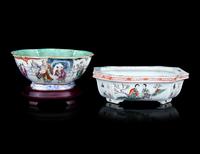 Two Chinese Famille Rose Porcelain Bowls