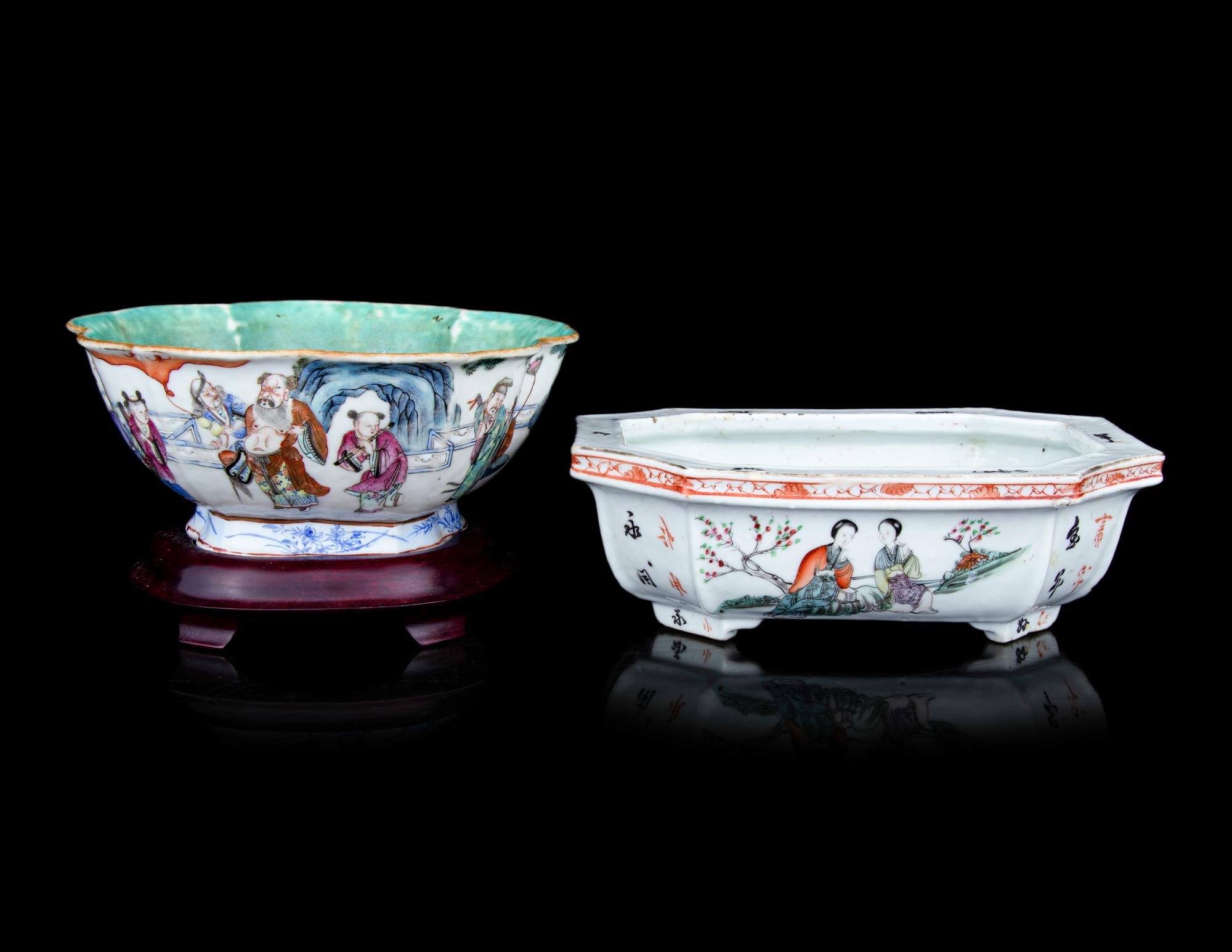 Two Chinese Famille Rose Porcelain Bowls