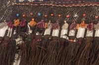 A Caucasian or Northwest Persian Wool Saddle Bag in an Acrylic Frame