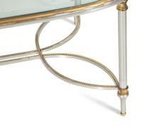 A Steel and Brass Low Table in the Style of Maison Jansen