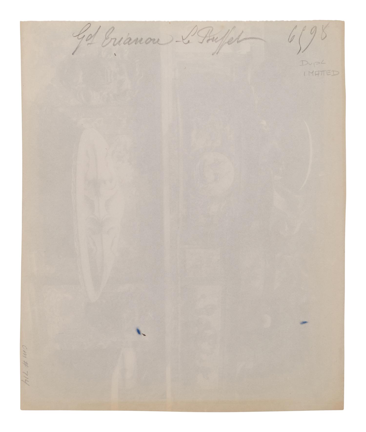 A group of five photographs depicting the grounds of Versailles ( Cours d'Honneur, Versailles , 1901; La Vénus accroupie, par Coysevox (Versailles) , 1902; Versailles - Bassin de Neptune, 1902; Versailles - l'Orangerie, 1903; Grand Trianon - le Buffet , 1906)