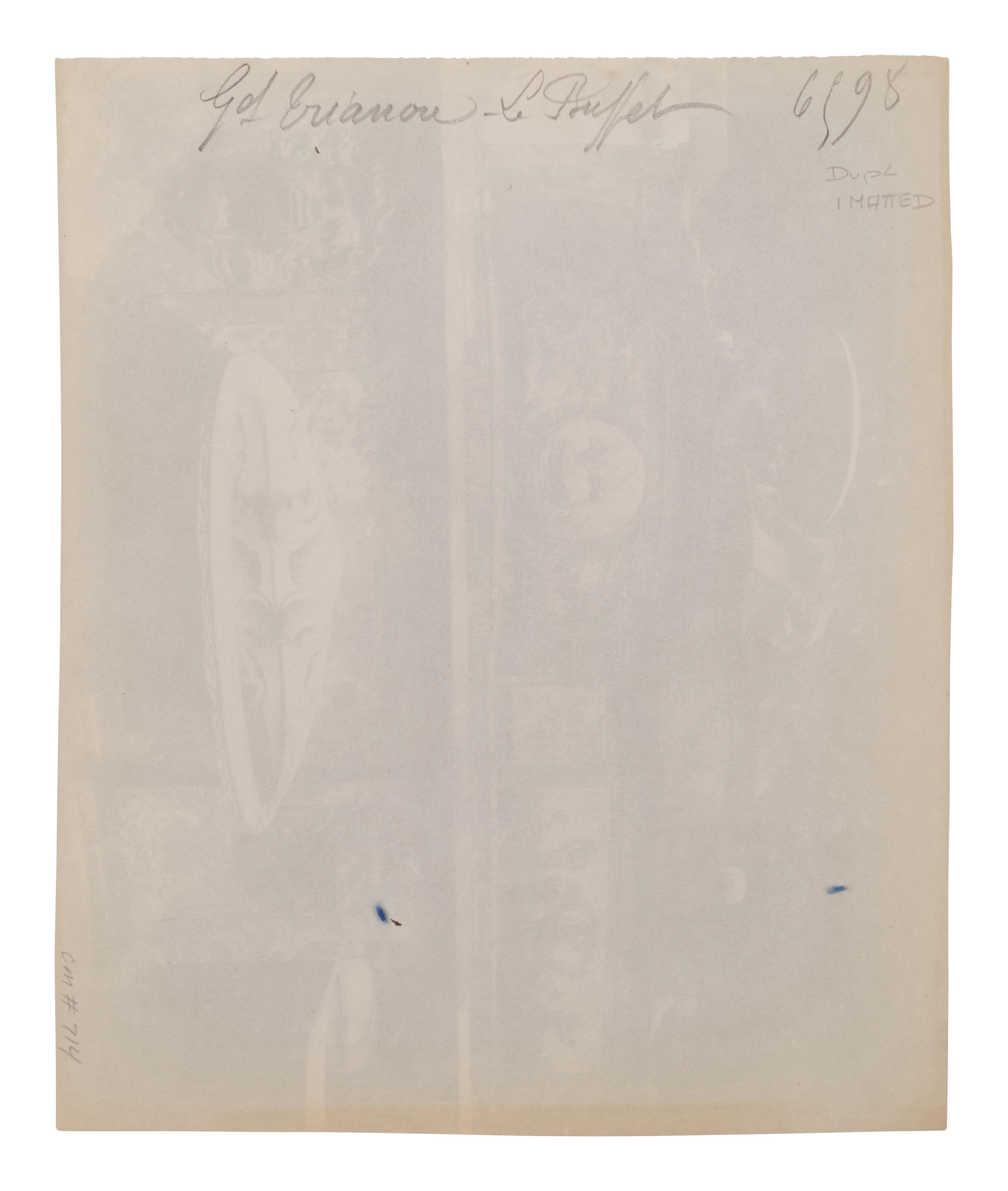 A group of five photographs depicting the grounds of Versailles ( Cours d'Honneur, Versailles , 1901; La Vénus accroupie, par Coysevox (Versailles) , 1902; Versailles - Bassin de Neptune, 1902; Versailles - l'Orangerie, 1903; Grand Trianon - le Buffet , 1906)