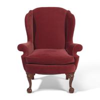 A Chippendale Carved Mahogany Easy Chair