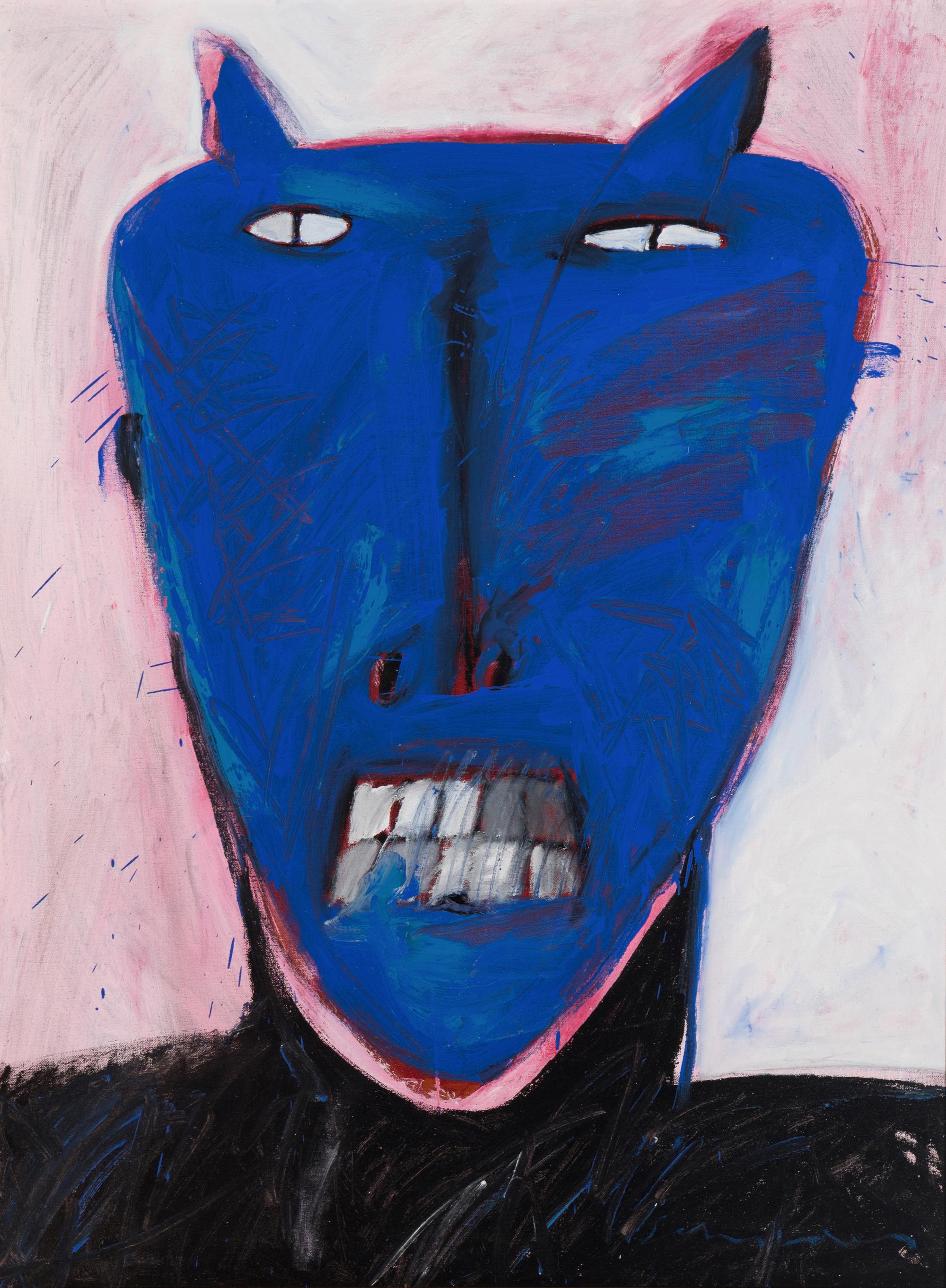 American Portrait with Blue