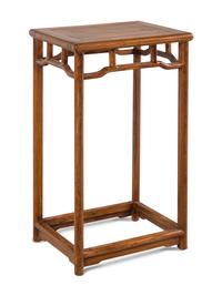 A Chinese Huanghuali Wood Side Table, 20th Century
