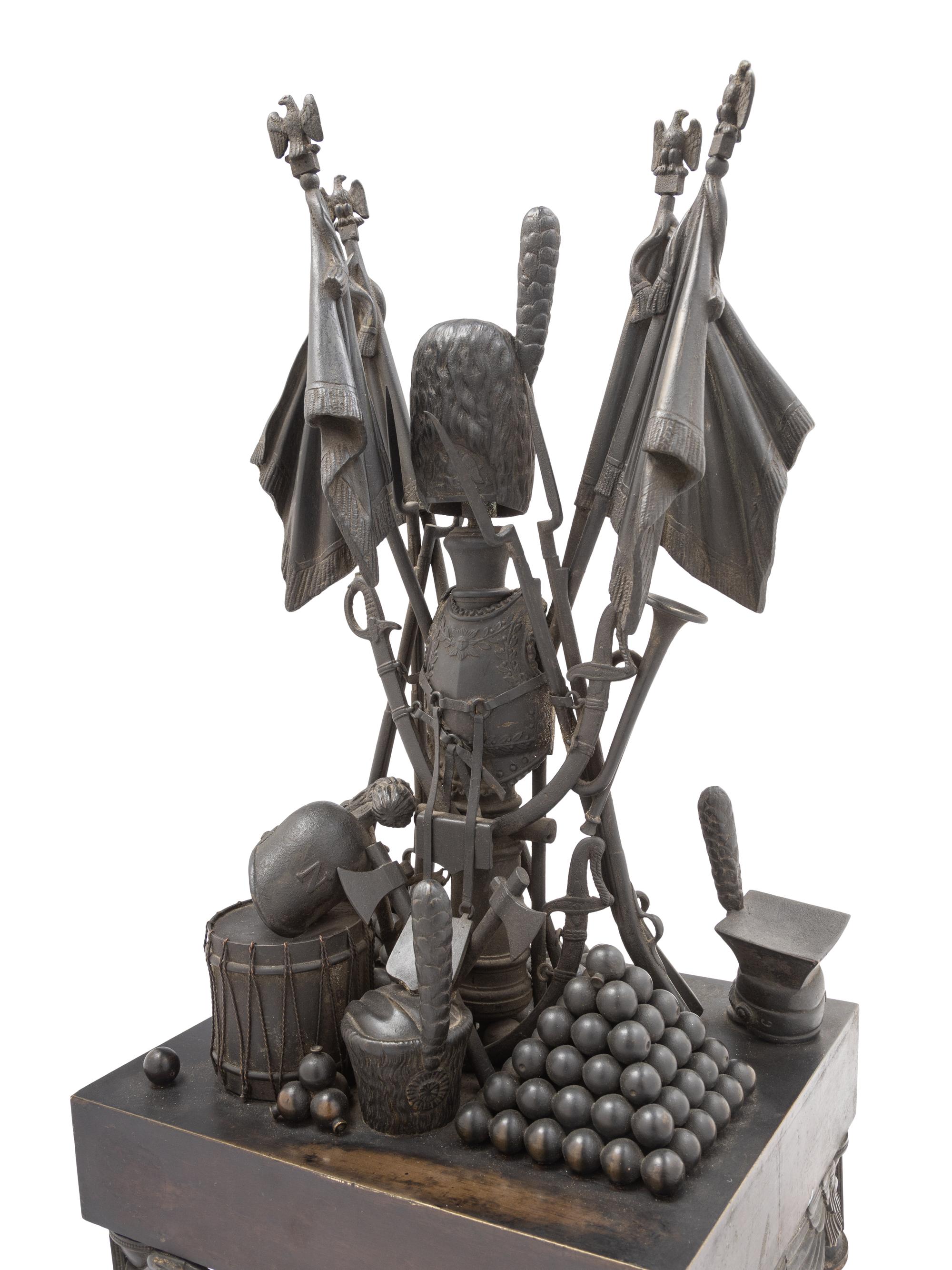 A Pair of Napoleon III Bronze Military Trophies