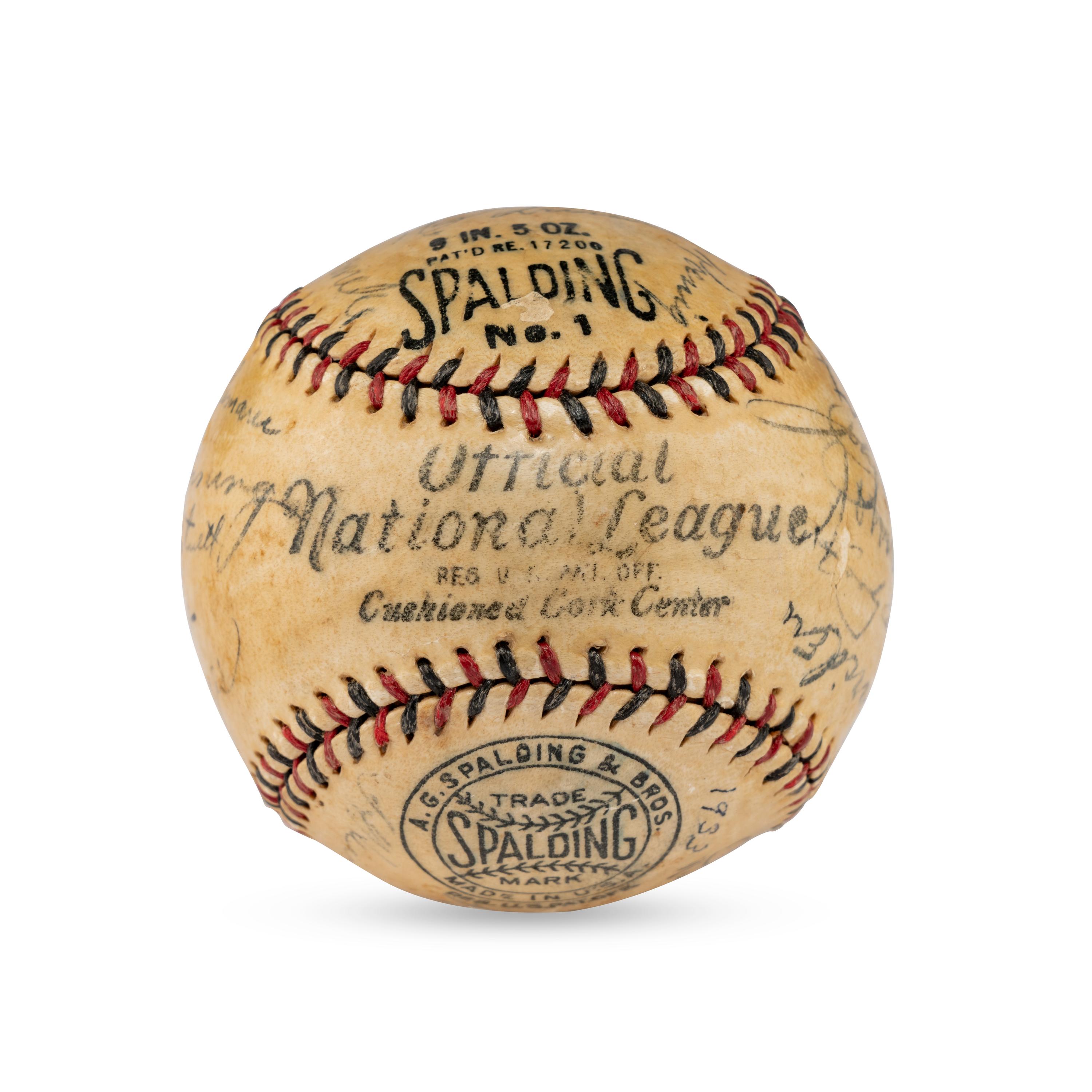 A 1933 Chicago Cubs Team Signed Autograph Baseball (JSA Letter of Authenticity),