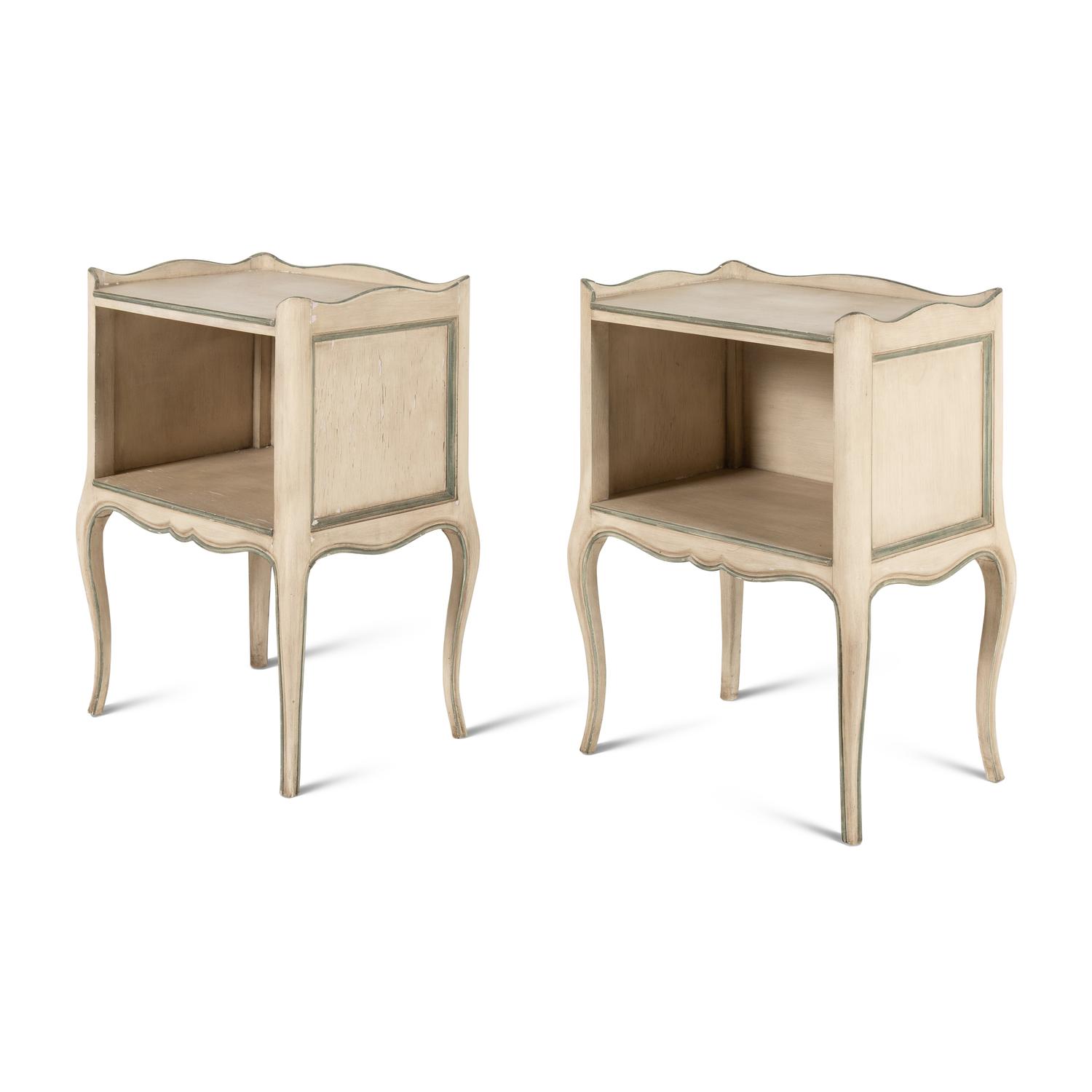 A Pair of Painted Bedside Tables