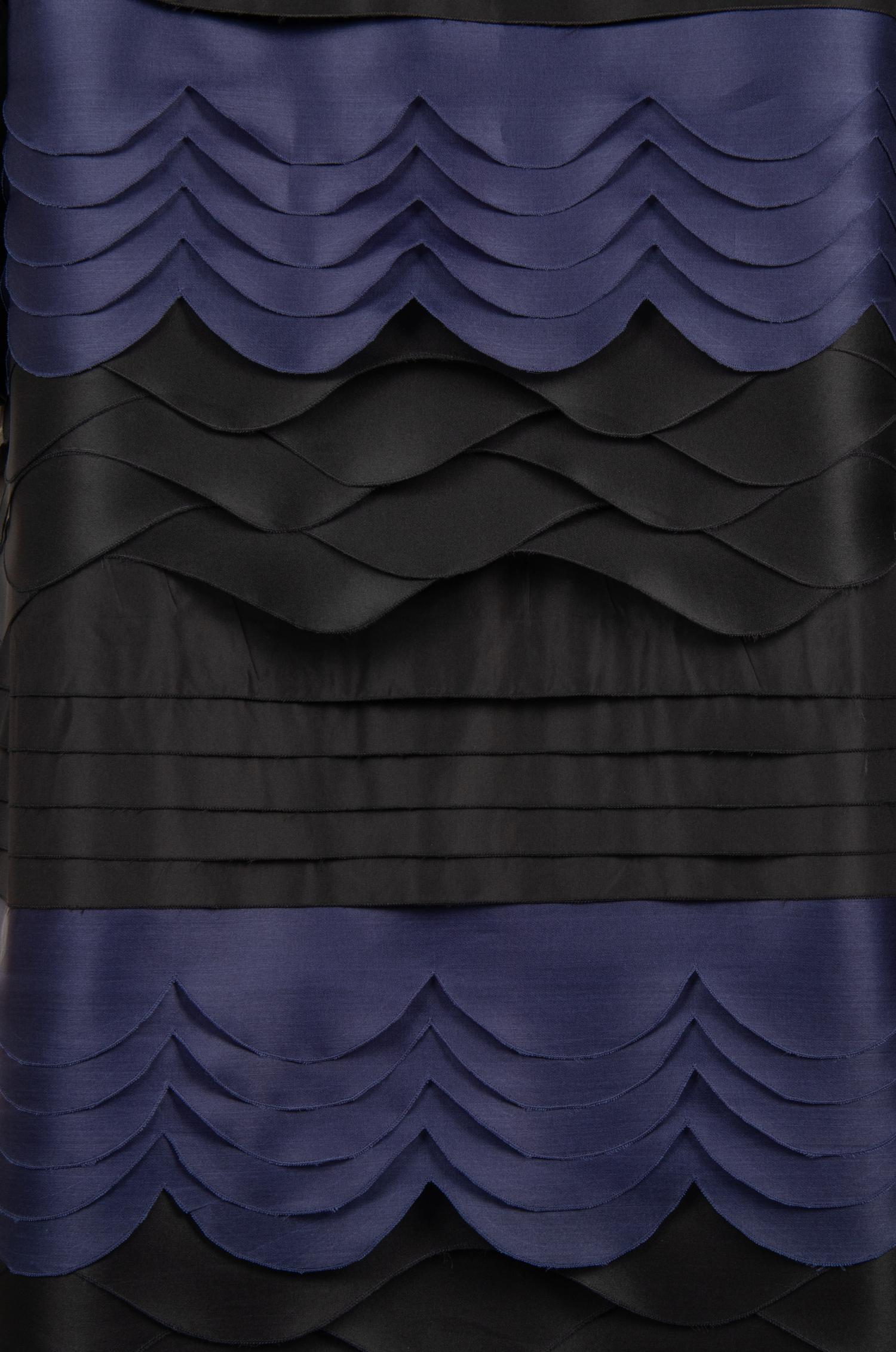 Christian Dior Haute Couture Two-Piece Ensemble: Cap Sleeve Shift Dress and Scalloped Banded Taffeta Coat, Spring/Summer 2012