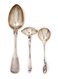 A Russian Silver Spoon, Length of first 8 inches.