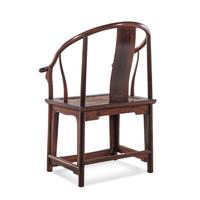A Pair of Rosewood Horseshoe-Back Armchairs, Quanyi