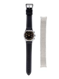 ANGELUS, VINTAGE, STAINLESS STEEL CHRONOGRAPH WRISTWATCH