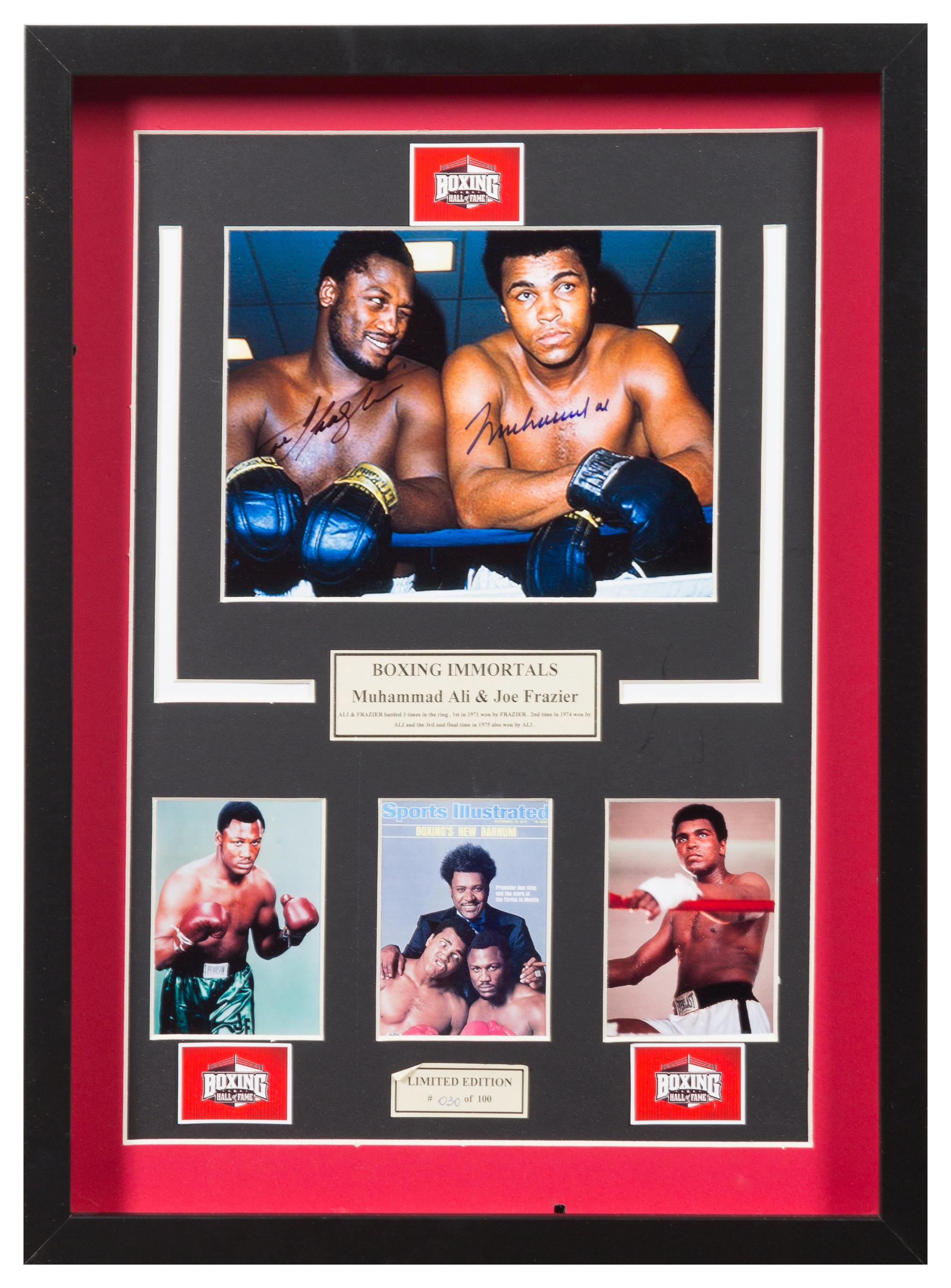 A Muhammad Ali and Joe Frazier Autographed Photo