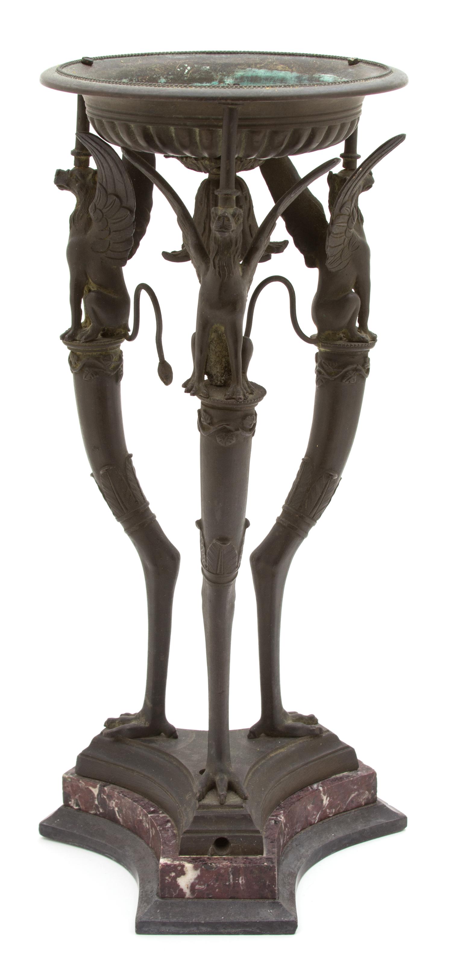 An Italian Bronze Tazza Height 14 inches. — 19TH CENTURY